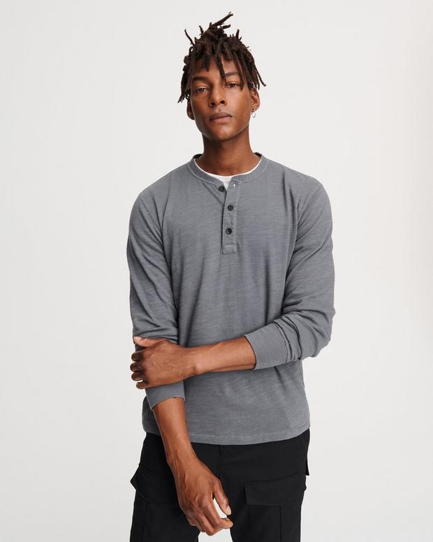 Buy the Classic Flame Long Sleeve Henley | rag & bone