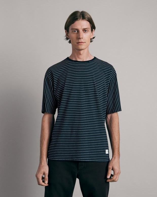 Buy the Indigo Stripe Tee | rag & bone