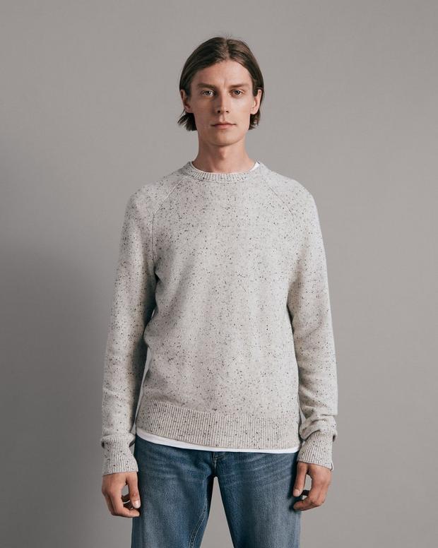 Buy the Harlow Donegal Wool Cashmere Crew | rag & bone