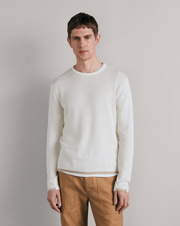 Buy the Harvey Cotton Blend Crew | rag & bone