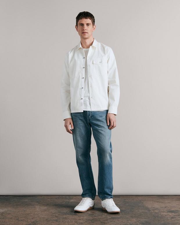 Buy the Stanton Peached Cotton Long Sleeve Shirt Jacket | rag & bone