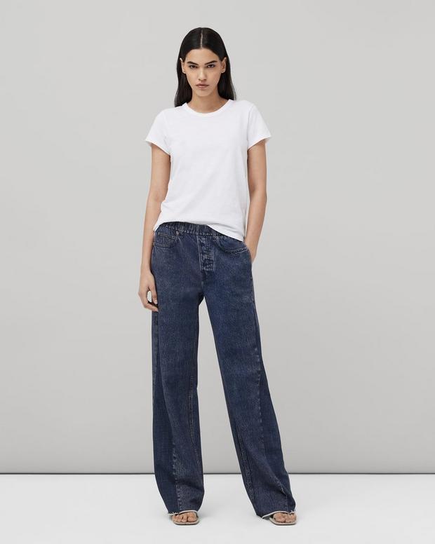 Miramar Wide Leg Denim Print Pant | Faux Jeans | rag & bone