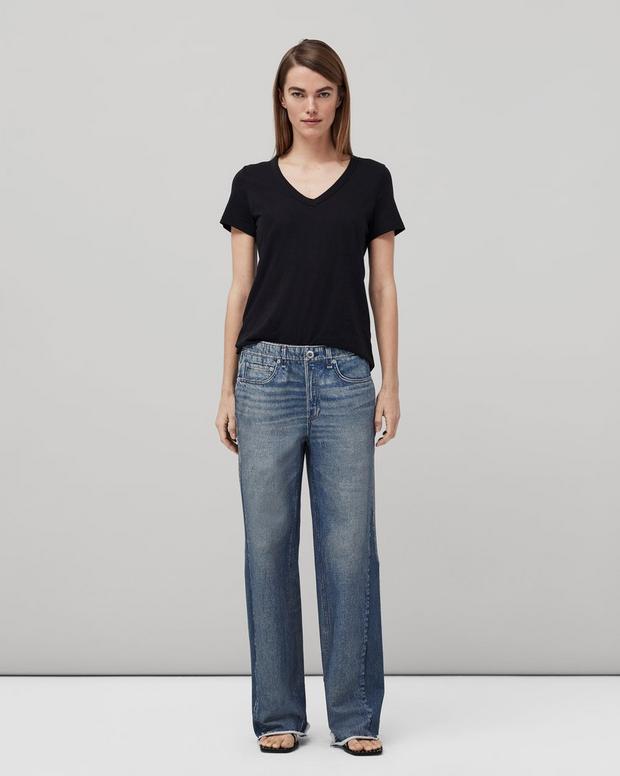 Miramar - Cotton Terry Jean Print Pant | Faux Jeans | rag & bone