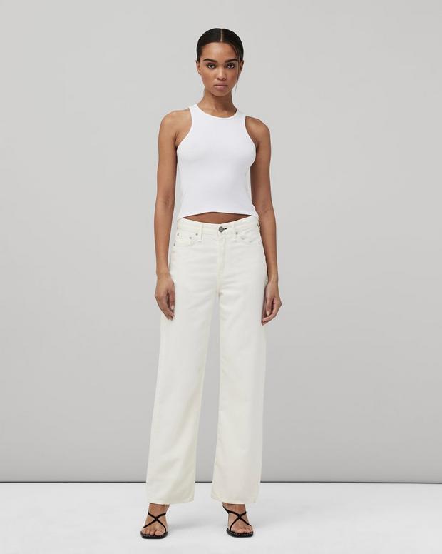 Buy the Featherweight Logan Wide Leg - Ecru | rag & bone