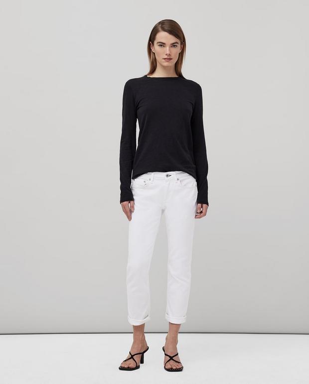 Buy the Dre Low-Rise Boyfriend - White | rag & bone