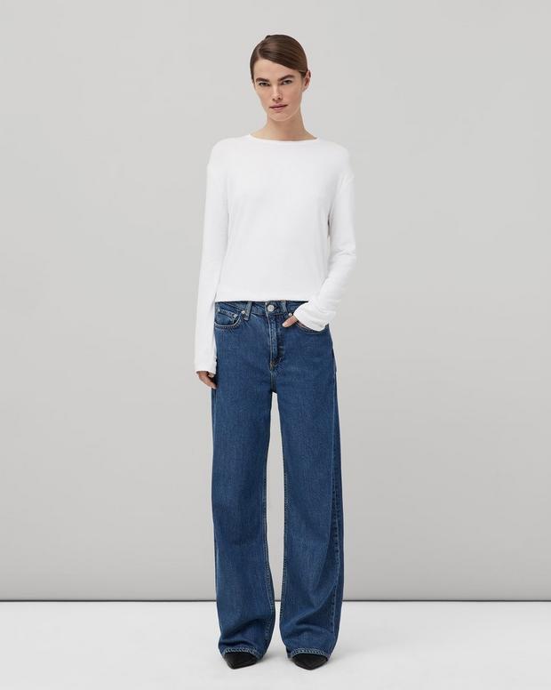 Logan - Women's Wide Leg Jean, Mid Rise, Deep Blue | rag & bone