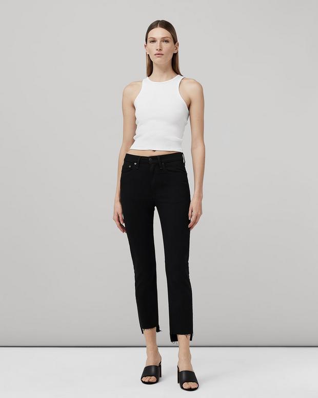 Buy the Wren High-Rise Straight - Black | rag & bone