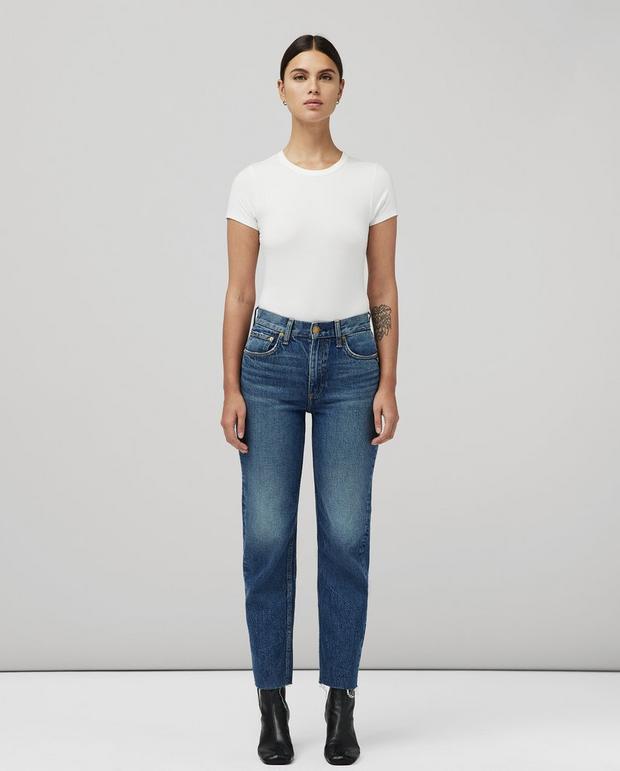 Buy the Harlow Mid-Rise Straight - Clover | rag & bone