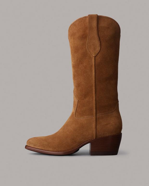 Buy the Rb Cowboy Boot - Suede | rag & bone